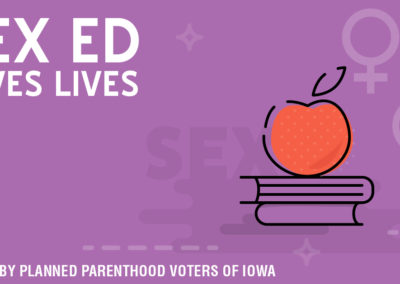 Graphic for paid digital campaign for Planned Parenthood Voters of Iowa