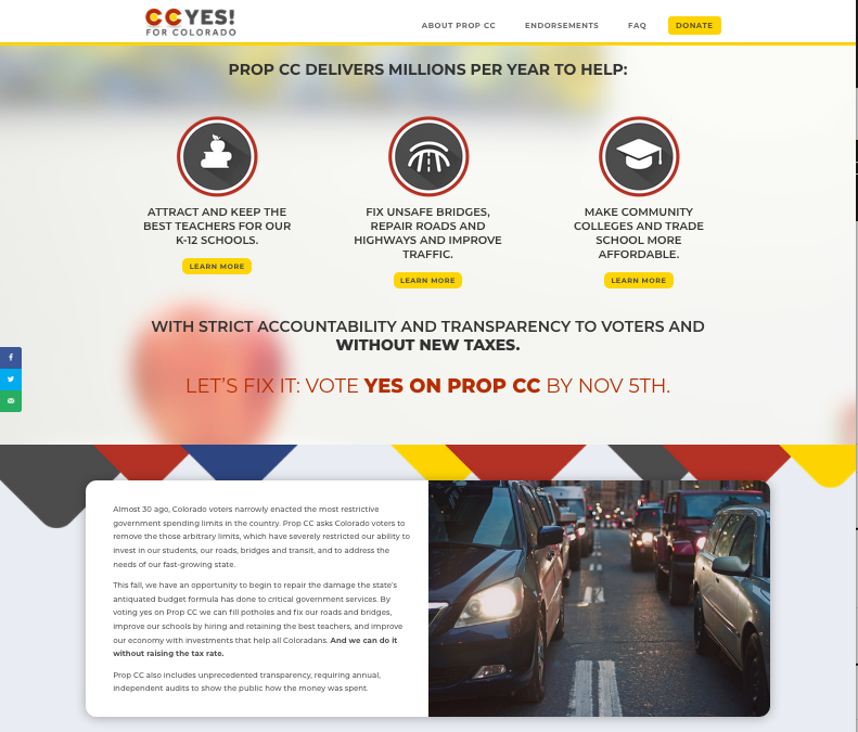 Yes on CC web site