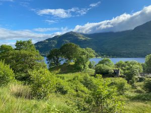 Rounding the top of Loch Lomond