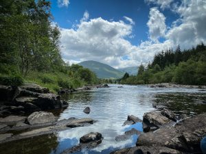 Lunch spot on the Orchy River