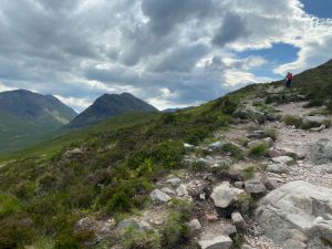 Climbing to Rannoch Moor.