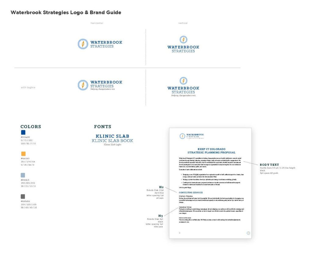 Waterbrook brand guide